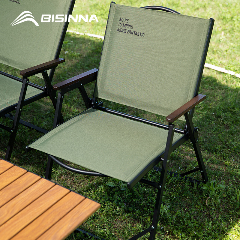 Outdoor Furniture Rocking Chair - Bisinna เก้าอี้พับได้สำหรับตั้งแคมป์กลางแจ้งเก้าอี้เลานจ์แบบพกพาเก้าอี้ปิกนิกชายหาดเดินป่าปีนเขา