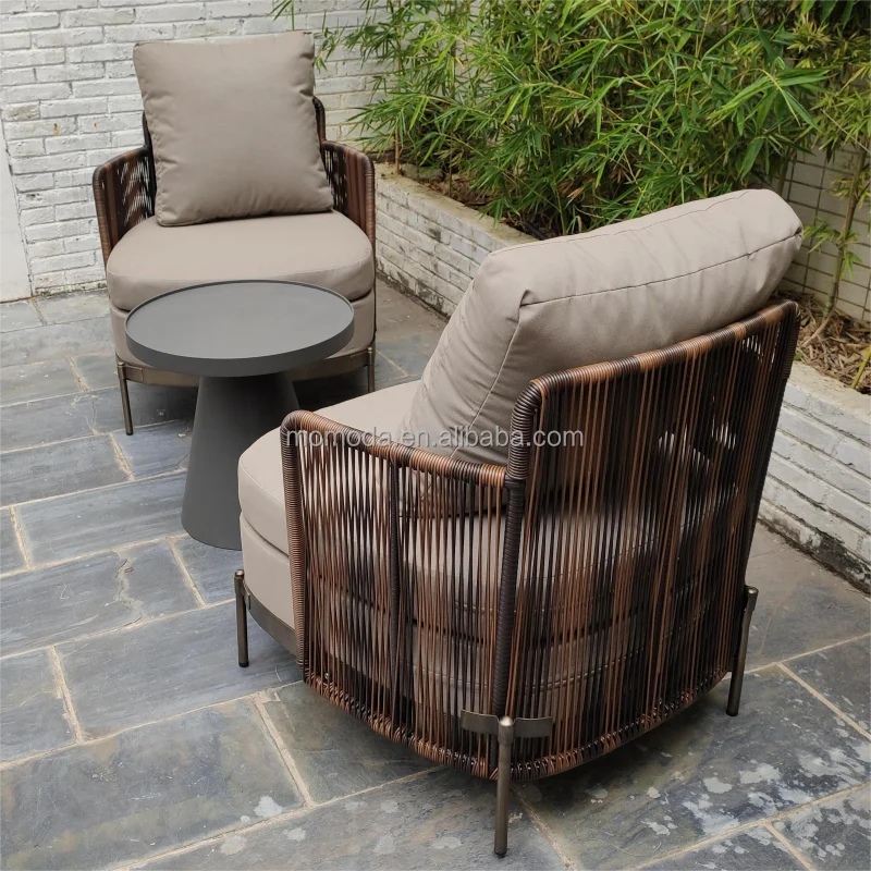 Outdoor Furniture Supplier - เฟอร์นิเจอร์ สวน เฟอร์นิเจอร์กลางแจ้ง ปรับแต่งผู้ผลิต โครงโลหะสแตนเลสที่ทันสมัย เลานจ์หวาย
