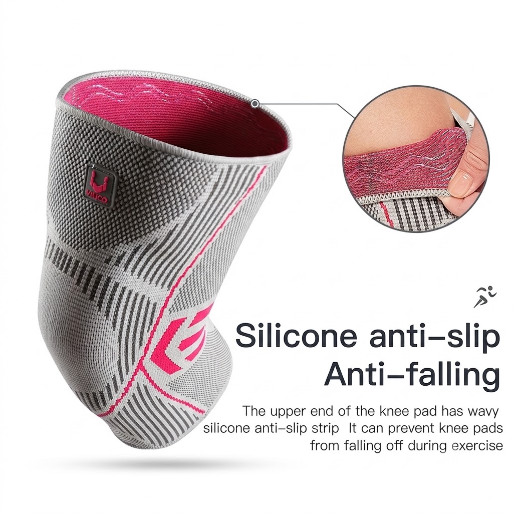 Outdoor Furniture Pads - สนับเข่ากีฬา VILICO, กันลื่น, สวมใส่สบาย, ปรับความกระชับได้, เหมาะสำหรับผู้ชายและผู้หญิงสำหรับเล่นเทนนิสกลางแจ้ง