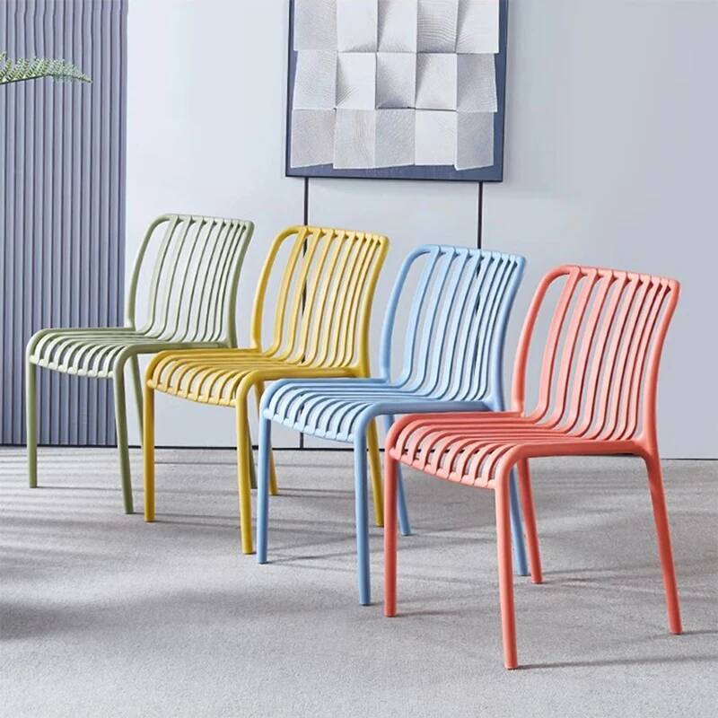 Outdoor Furniture On Sale - เก้าอี้สวนดีไซน์กลางศตวรรษ ที่จับสีเขียว เก้าอี้สวนพลาสติกกันน้ำ เฟอร์นิเจอร์กลางแจ้งสไตล์อินดัสเทรียลสำหรับสวน