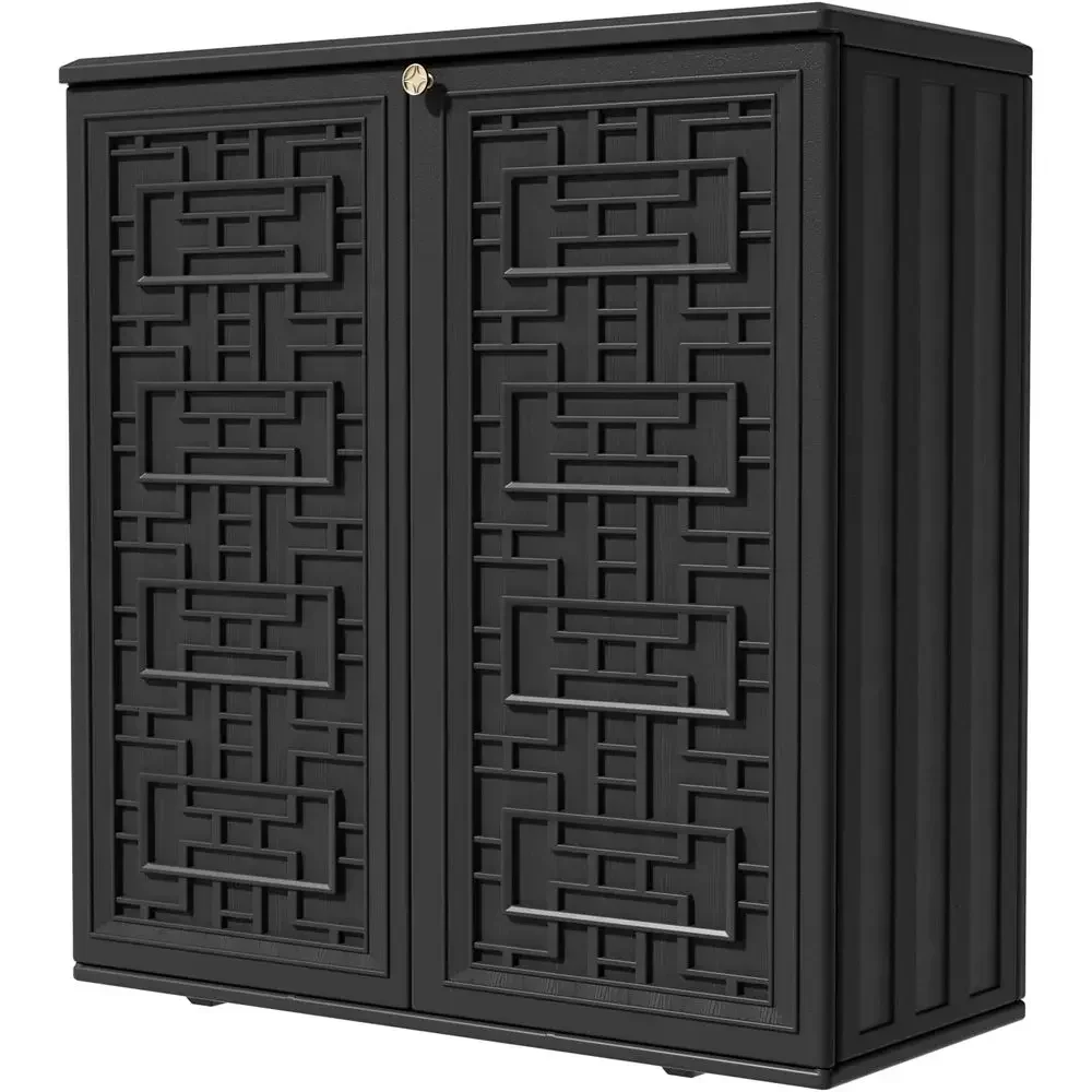 Garden Storage Box - ตู้เก็บของกลางแจ้งกันน้ำทำจากเรซิน ความจุ 62 แกลลอน สำหรับเก็บกล่องเก็บของ เฟอร์นิเจอร์ลานบ้าน