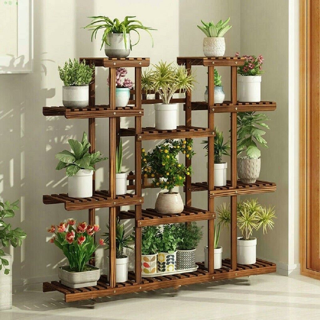 Outdoor Furniture On Sale - ไม้ชั้นวางดอกไม้หม้อในร่มกลางแจ้ง Multi-Tier Plant ขาตั้งจอแสดงผล