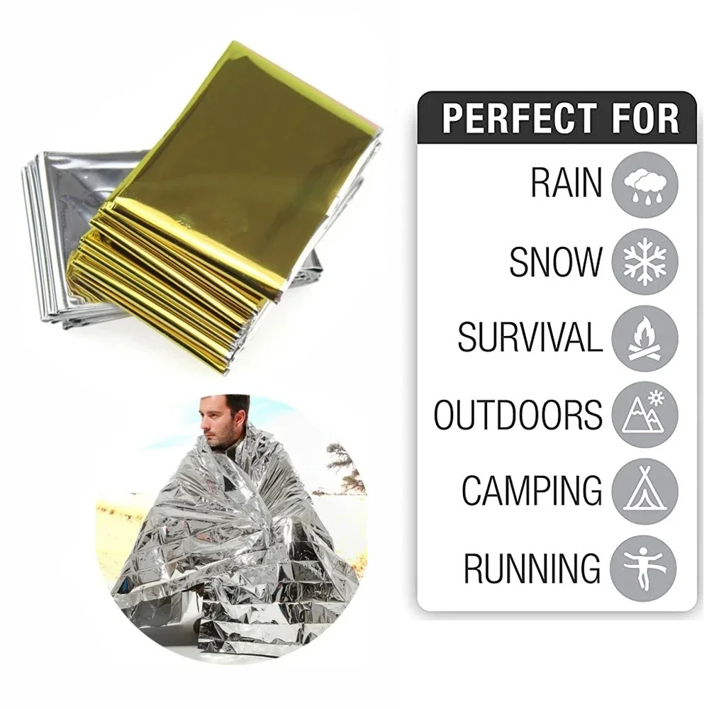 Outdoor Rug Waterproof - ผ้าห่มฉุกเฉินแบบพับได้ 5 ชิ้น กันน้ำ กันลม กันแดด