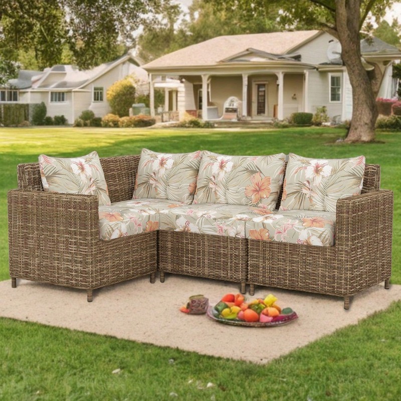 Outdoor Furniture On Sale - ปลอกหุ้มเบาะเฟอร์นิเจอร์สวนแบบพิมพ์ลาย ปลอกโซฟาแบบยืดหยุ่นสำหรับโซฟาแบบแยกส่วน ปลอกเบาะรองนั่งลายดอกไม้สำหรับใช้งานกลางแจ้ง กำลังลดราคา