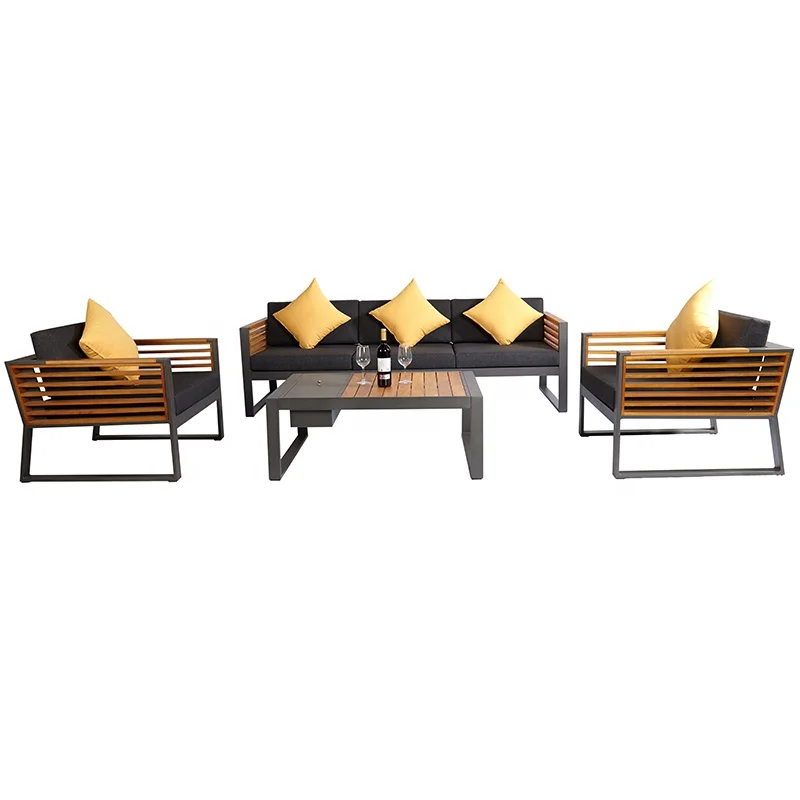 Outdoor Furniture On Sale - # Modern Patio อลูมิเนียม Loveseat โซฟาเฟอร์นิเจอร์สวนกลางแจ้ง