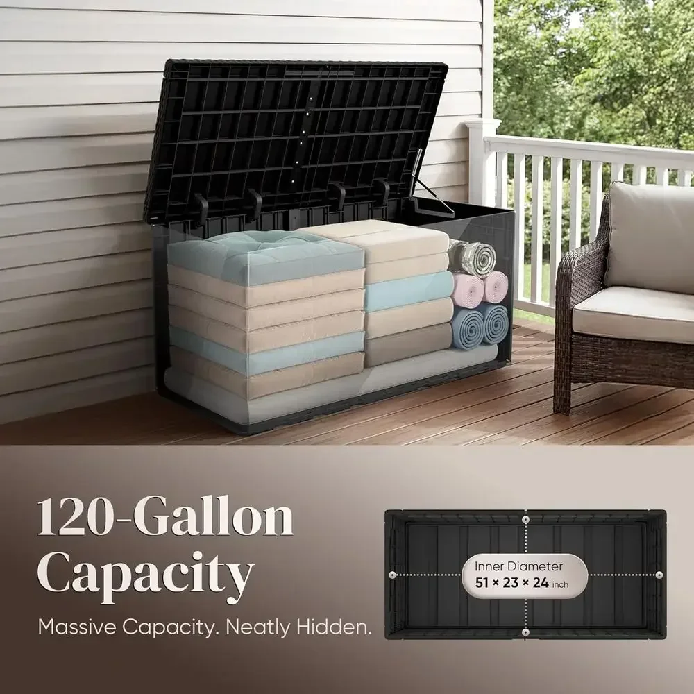 กล่องเก็บของขนาดใหญ่ 120 แกลลอ - Garden Storage Box บทวิจารณ์และราคา