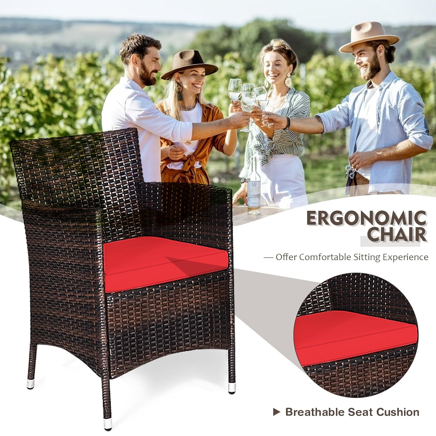 ชุดเฟอร์นิเจอร์หวาย 3 ชิ้น สำห - Outdoor Furniture On Sale บทวิจารณ์และราคา