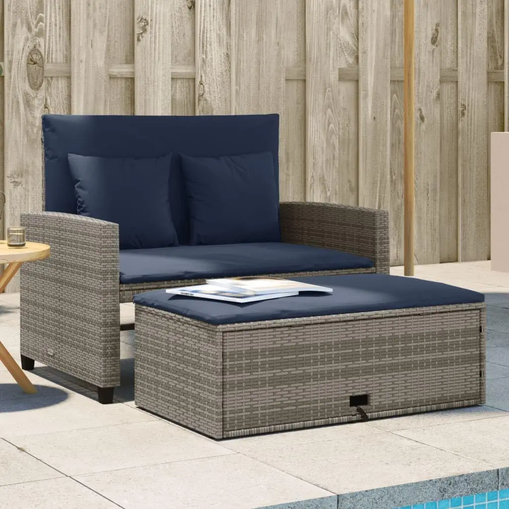โซฟาสวนแบบปรับเปลี่ยนได้สีเทาแ - Outdoor Furniture Grey บทวิจารณ์และราคา