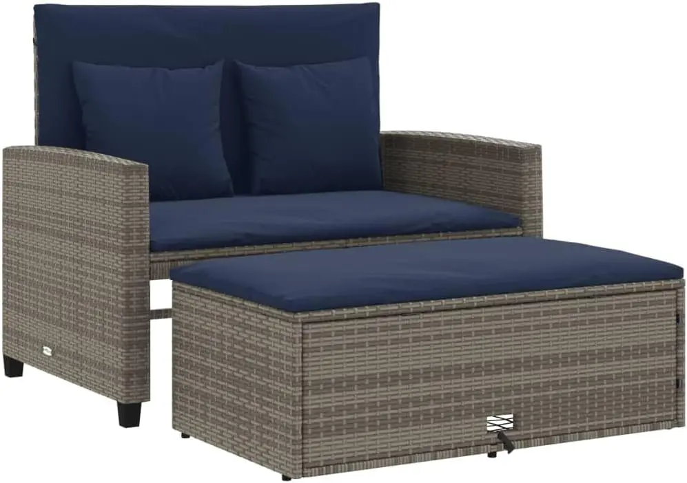 โซฟาสวนแบบปรับเปลี่ยนได้สีเทาแ - Outdoor Furniture Grey บทวิจารณ์และราคา