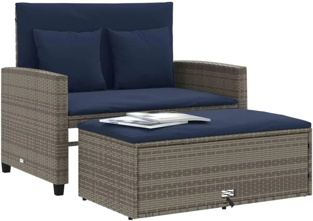 โซฟาสวนแบบปรับเปลี่ยนได้สีเทาแ - Outdoor Furniture Grey บทวิจารณ์และราคา