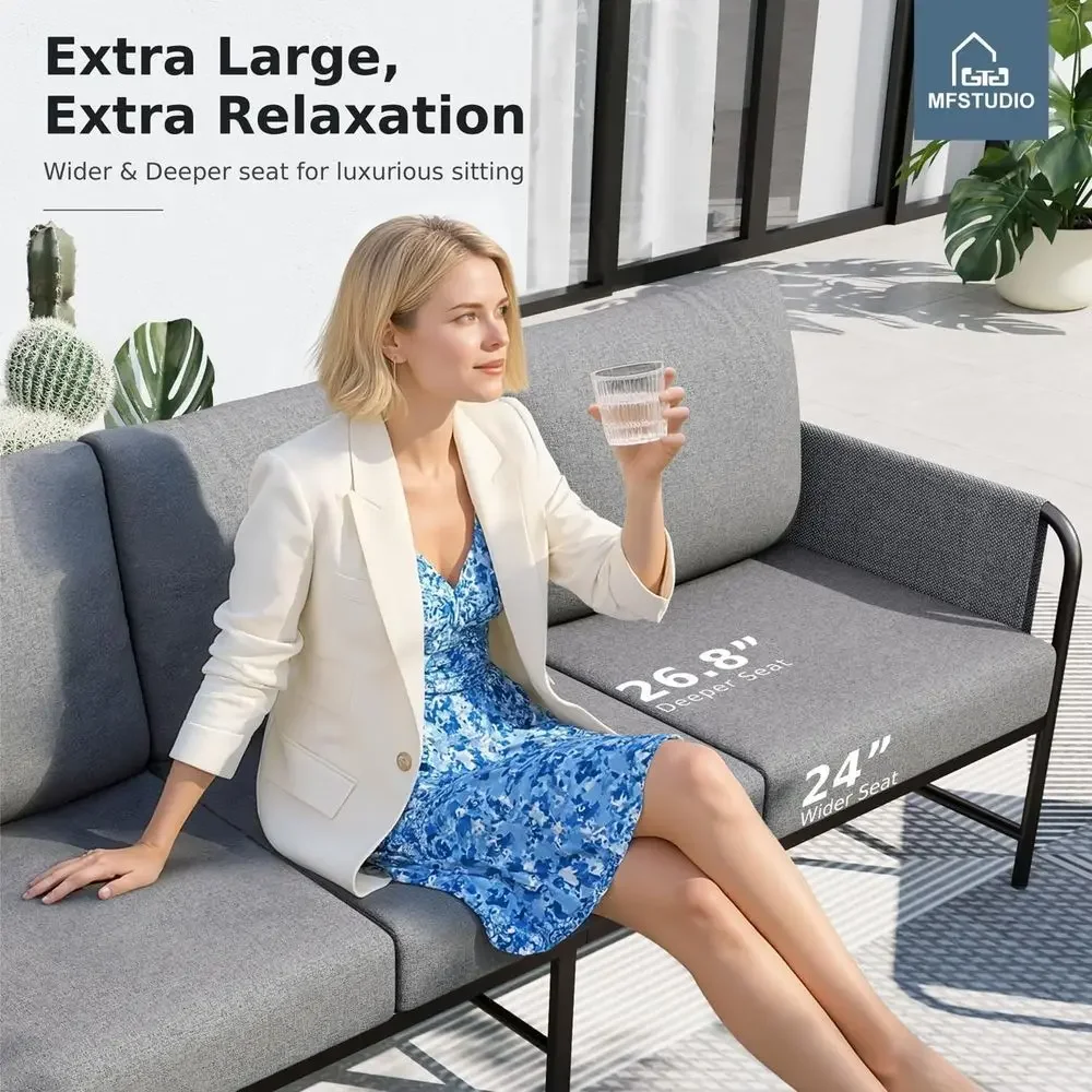 ชุดเฟอร์นิเจอร์ลานกลางแจ้ง 5 ท - Outdoor Furniture Grey บทวิจารณ์และราคา