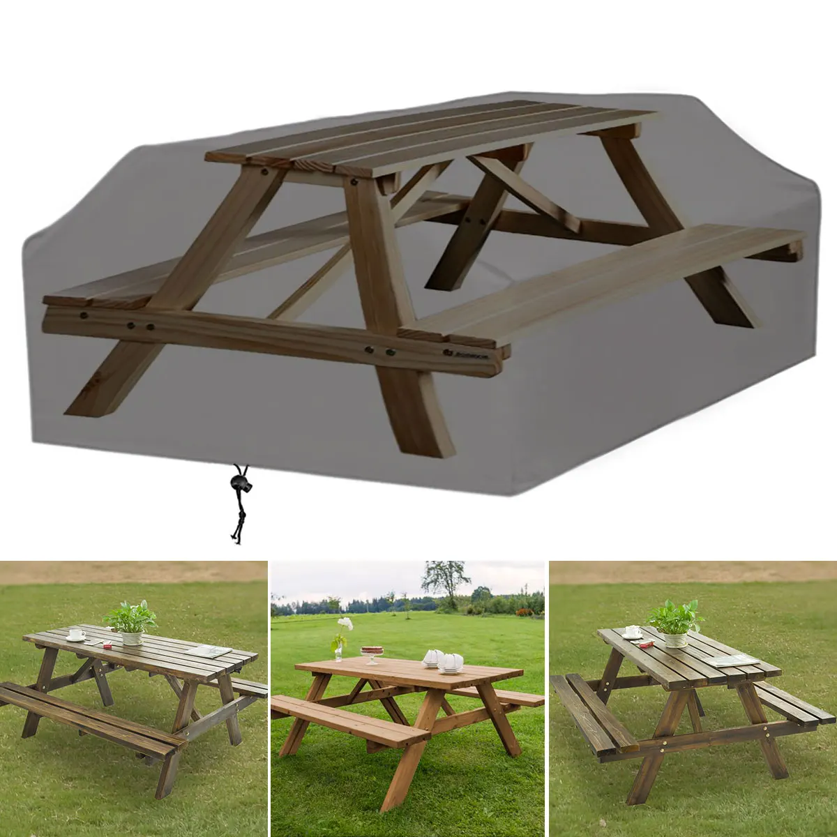 210D สำหรับโต๊ะปิคนิค6/8ที่นั่ - Outdoor Furniture Grey บทวิจารณ์และราคา