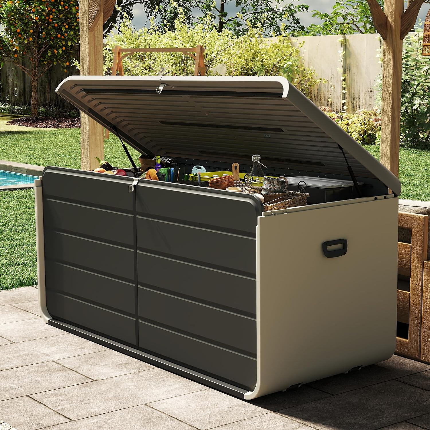 กล่องเก็บของในร่มและกลางแจ้งขน - Garden Storage Box บทวิจารณ์และราคา