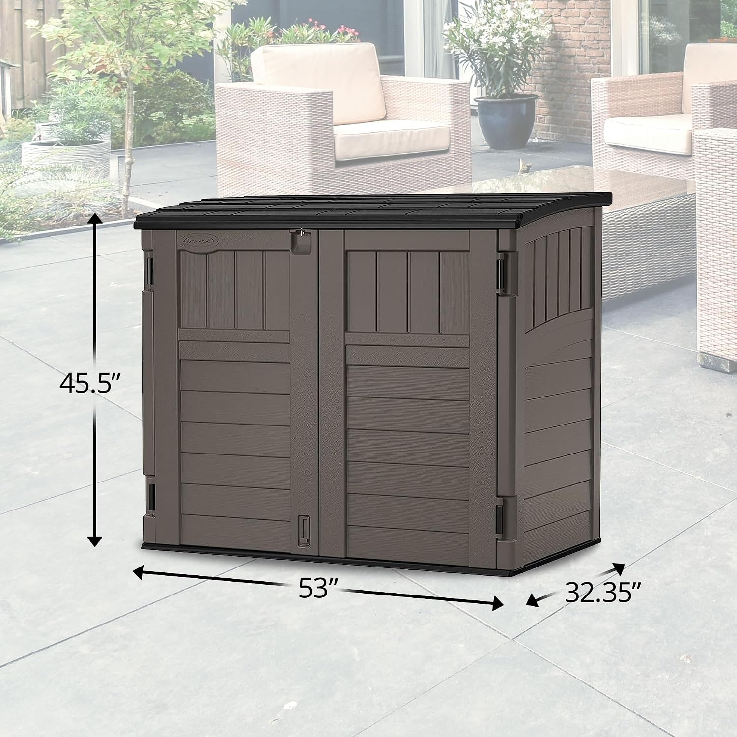 โรงเก็บของกลางแจ้งสำหรับสวนหลั - Garden Storage Box บทวิจารณ์และราคา