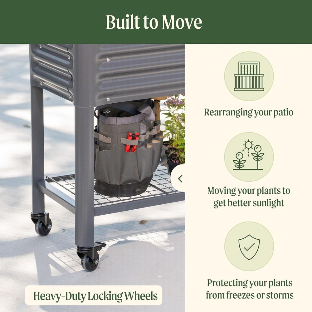 กระถางปลูกต้นไม้ทรงสูงแบบบาง ข - Garden Storage Box บทวิจารณ์และราคา