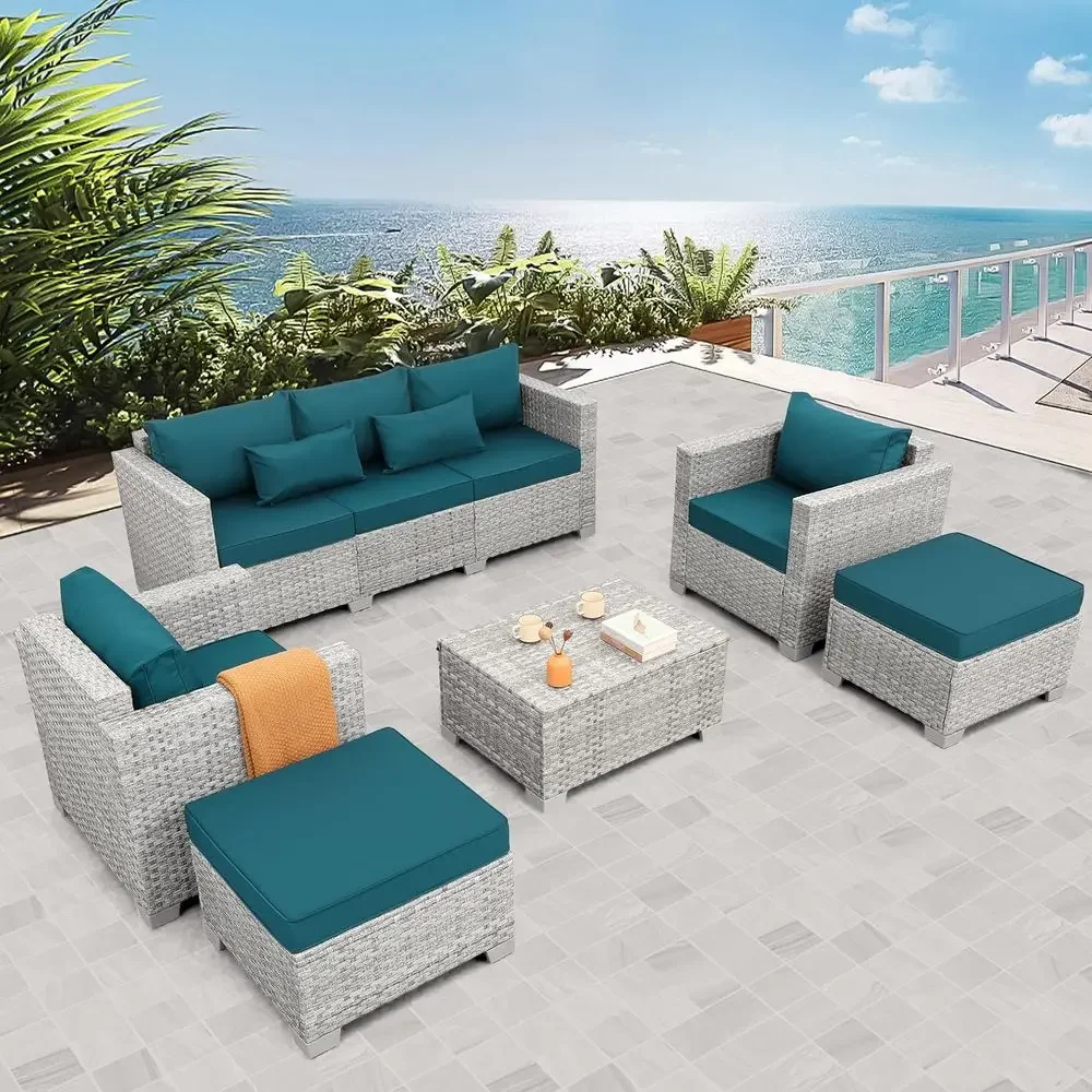 ชุดเฟอร์นิเจอร์ลานกลางแจ้งหวาย - Outdoor Furniture Grey บทวิจารณ์และราคา