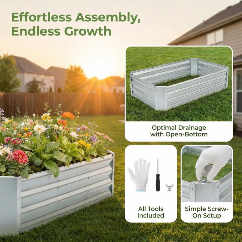 ชุดกระถางปลูกต้นไม้แบบไม่มีก้น - Garden Storage Box บทวิจารณ์และราคา