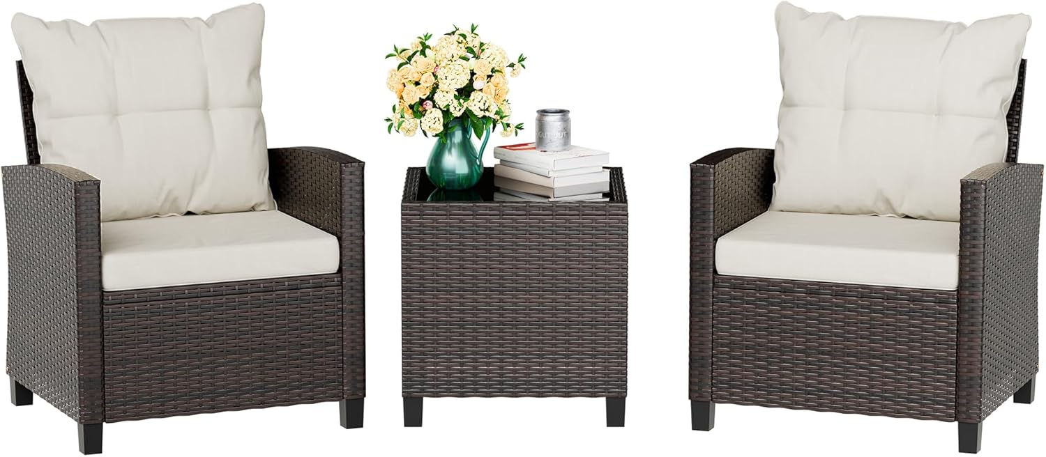 ชุดบิสโทรหวายสังเคราะห์ 3 ชิ้น - Outdoor Furniture Cushions บทวิจารณ์และราคา