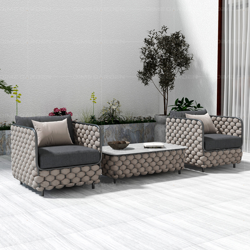 ชุดโซฟาหวายกลางแจ้ง 3 ที่นั่ง  - Outdoor Furniture Grey บทวิจารณ์และราคา