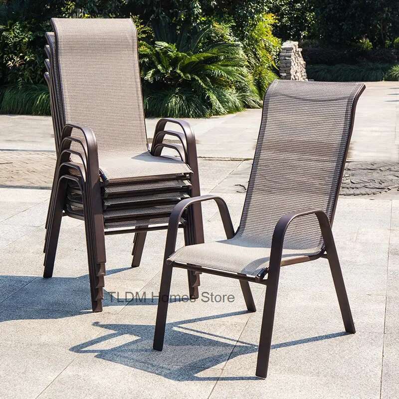 โมเดิร์นสูงเก้าอี้สวนNordicกัน - Outdoor Furniture On Sale บทวิจารณ์และราคา