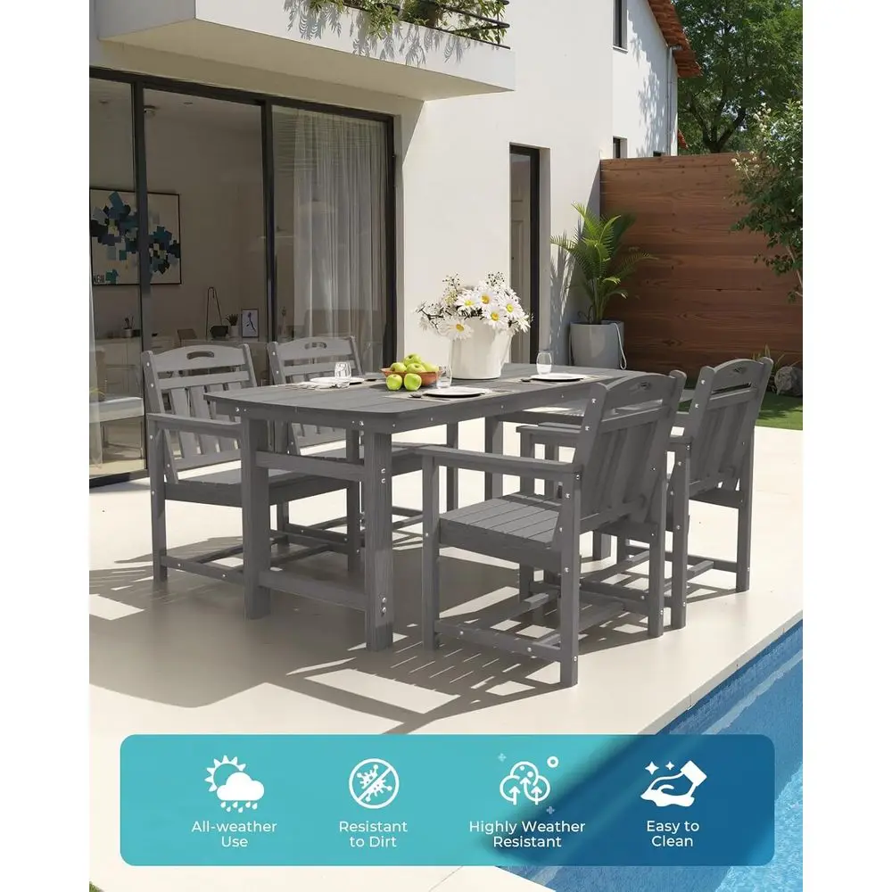 ชุดเก้าอี้รับประทานอาหารกลางแจ - Outdoor Furniture Grey บทวิจารณ์และราคา