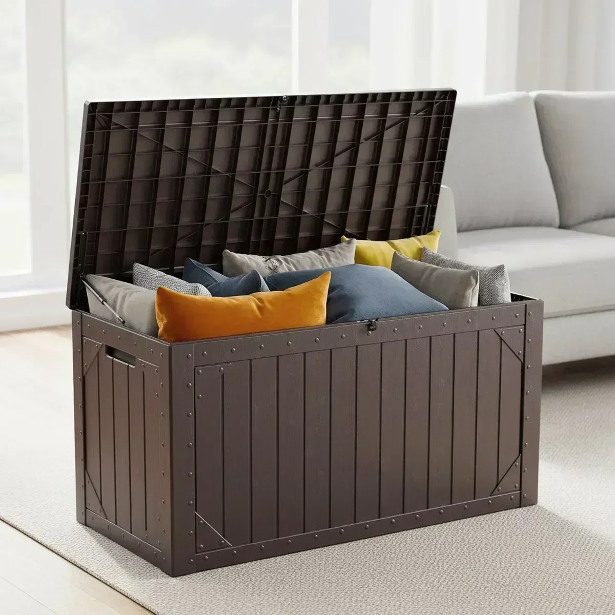 กล่องเก็บของกลางแจ้งขนาดใหญ่กั - Garden Storage Box บทวิจารณ์และราคา