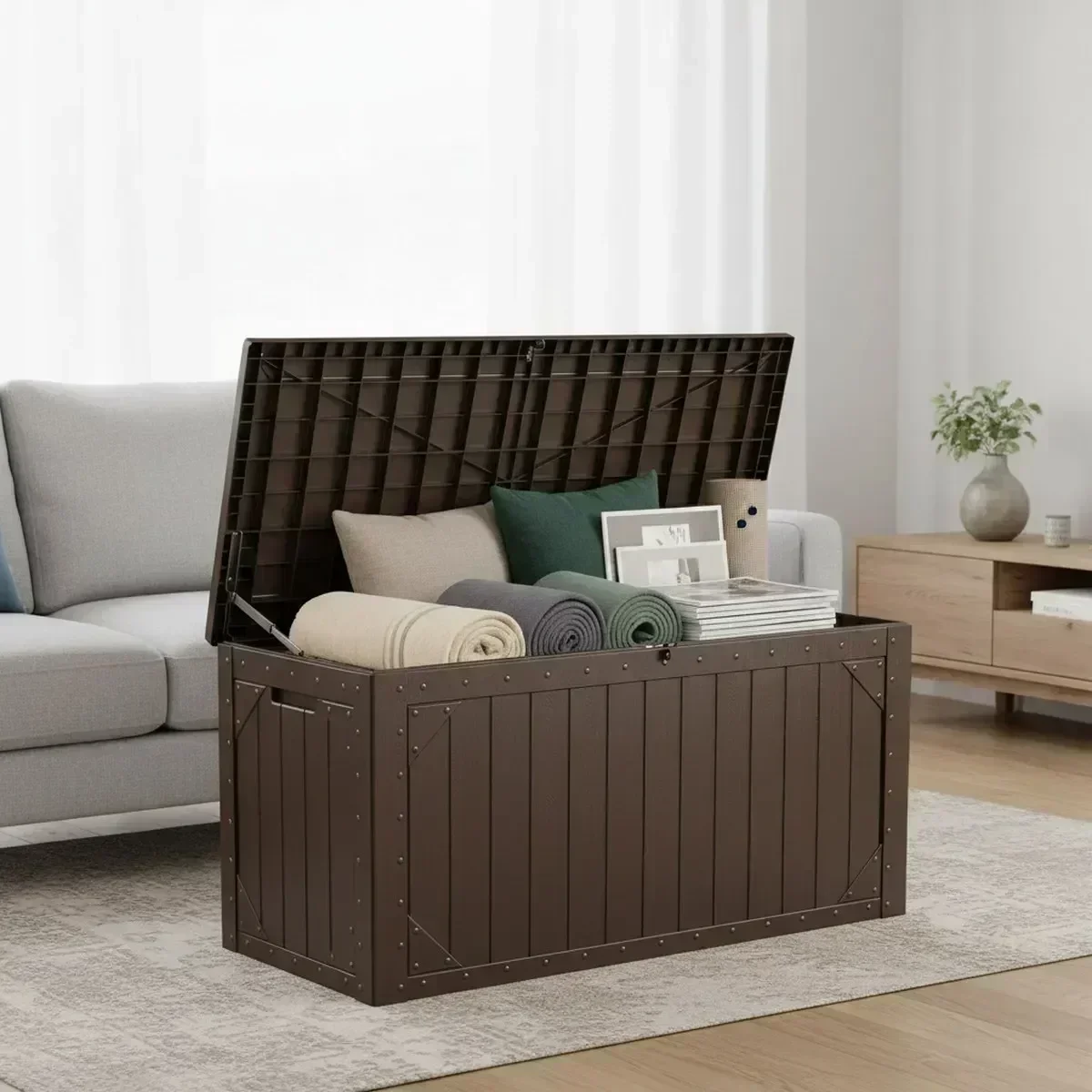 กล่องเก็บของกลางแจ้งขนาดใหญ่กั - Garden Storage Box บทวิจารณ์และราคา