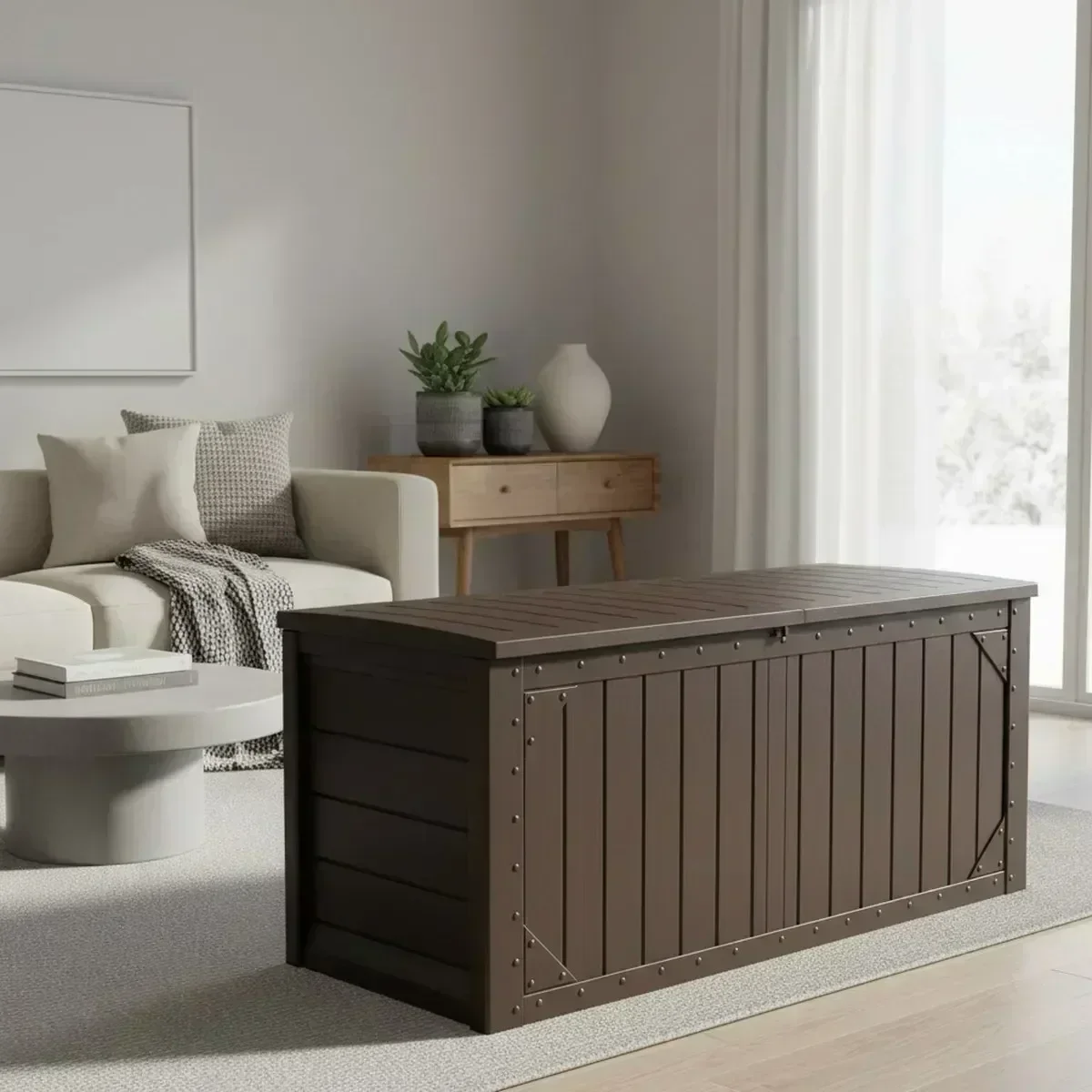 กล่องเก็บของกลางแจ้งขนาดใหญ่กั - Garden Storage Box บทวิจารณ์และราคา