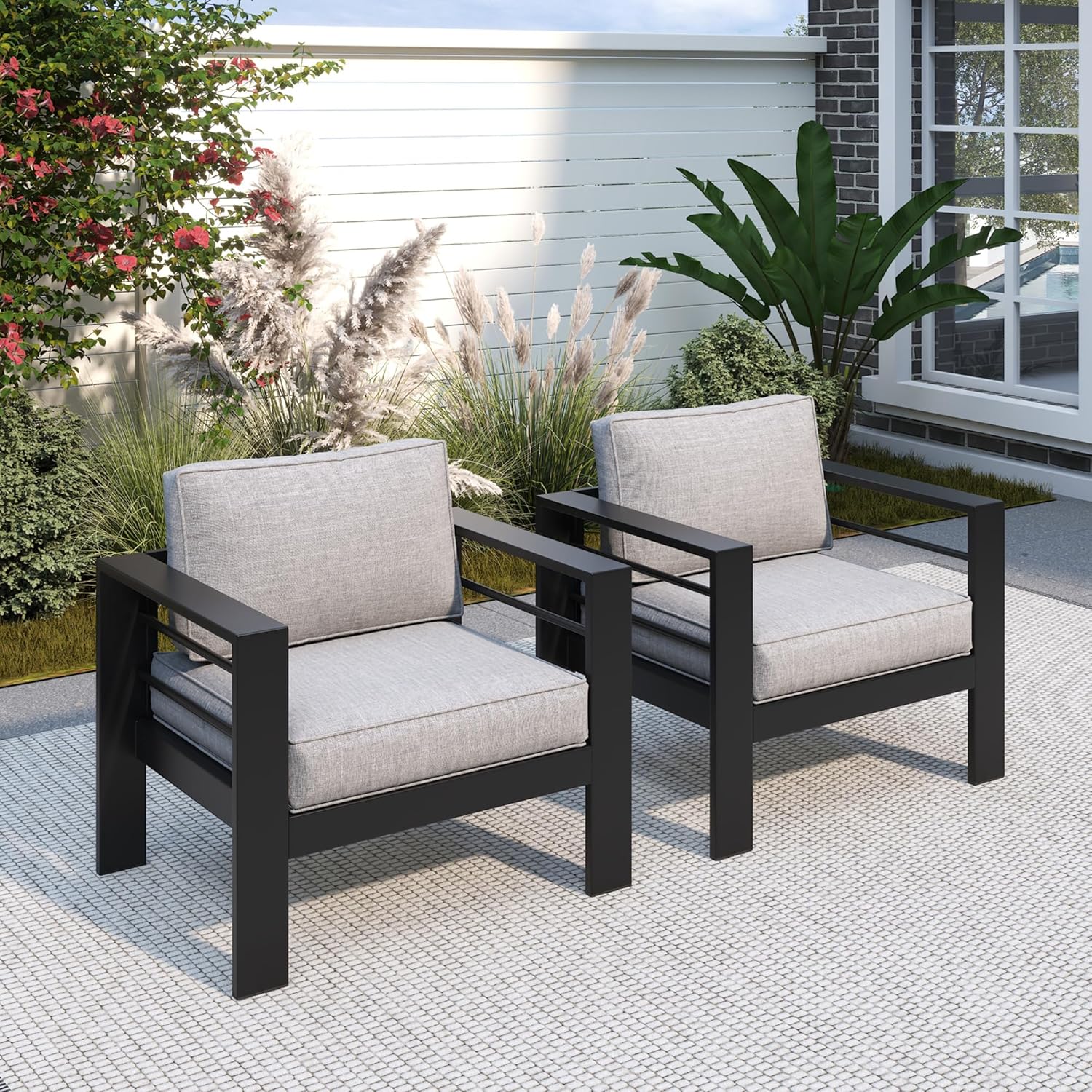 เฟอร์นิเจอร์ลานบ้าน เก้าอี้โลห - Outdoor Furniture Grey บทวิจารณ์และราคา