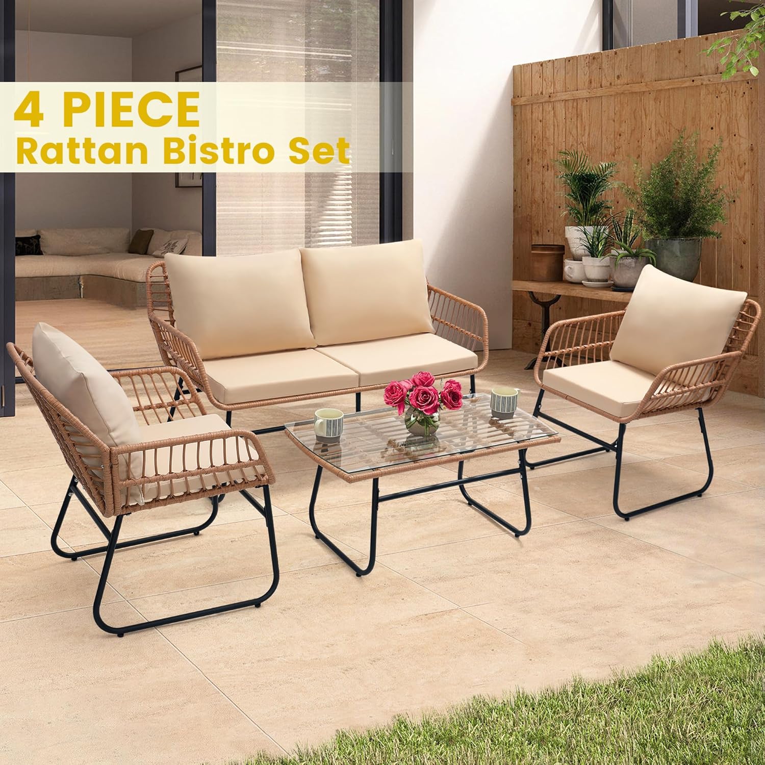 ชุดเฟอร์นิเจอร์กลางแจ้ง 4 ชิ้น - Outdoor Furniture On Sale บทวิจารณ์และราคา
