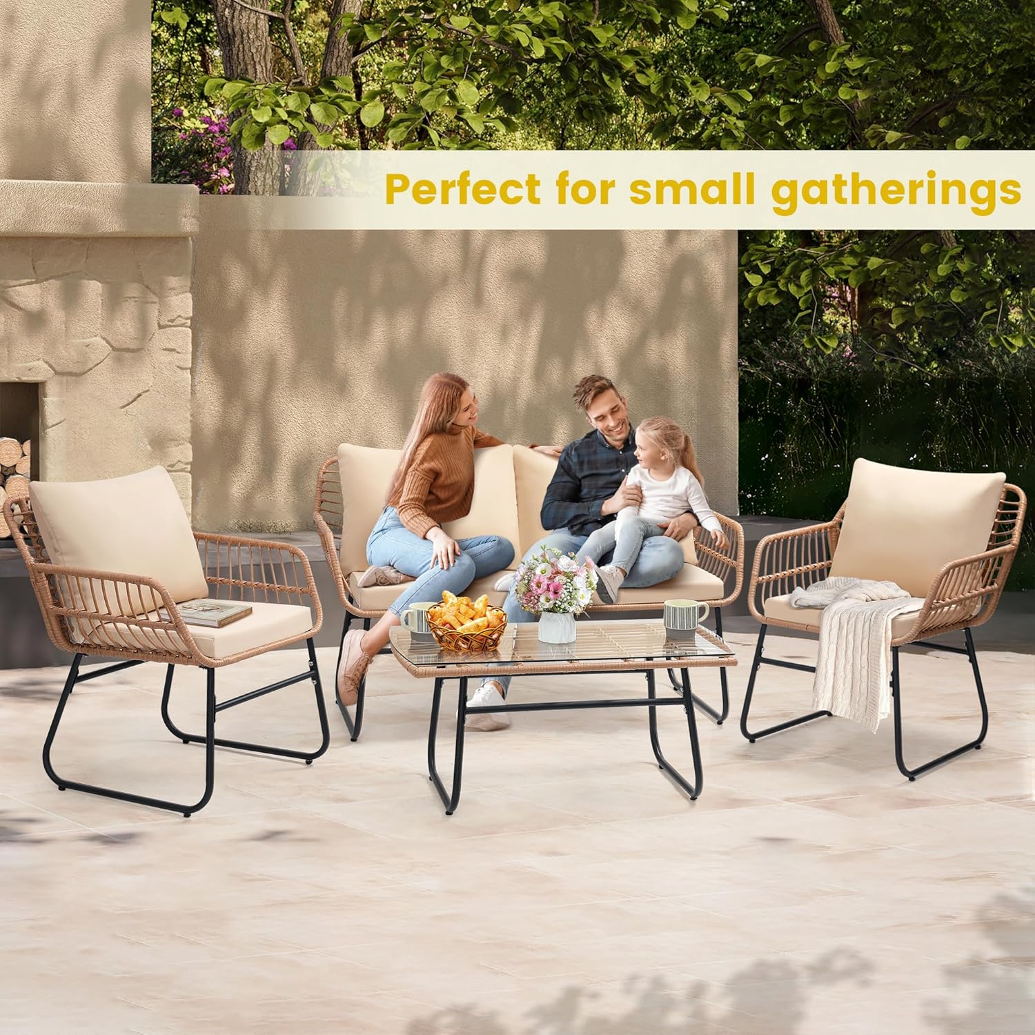 ชุดเฟอร์นิเจอร์กลางแจ้ง 4 ชิ้น - Outdoor Furniture On Sale บทวิจารณ์และราคา