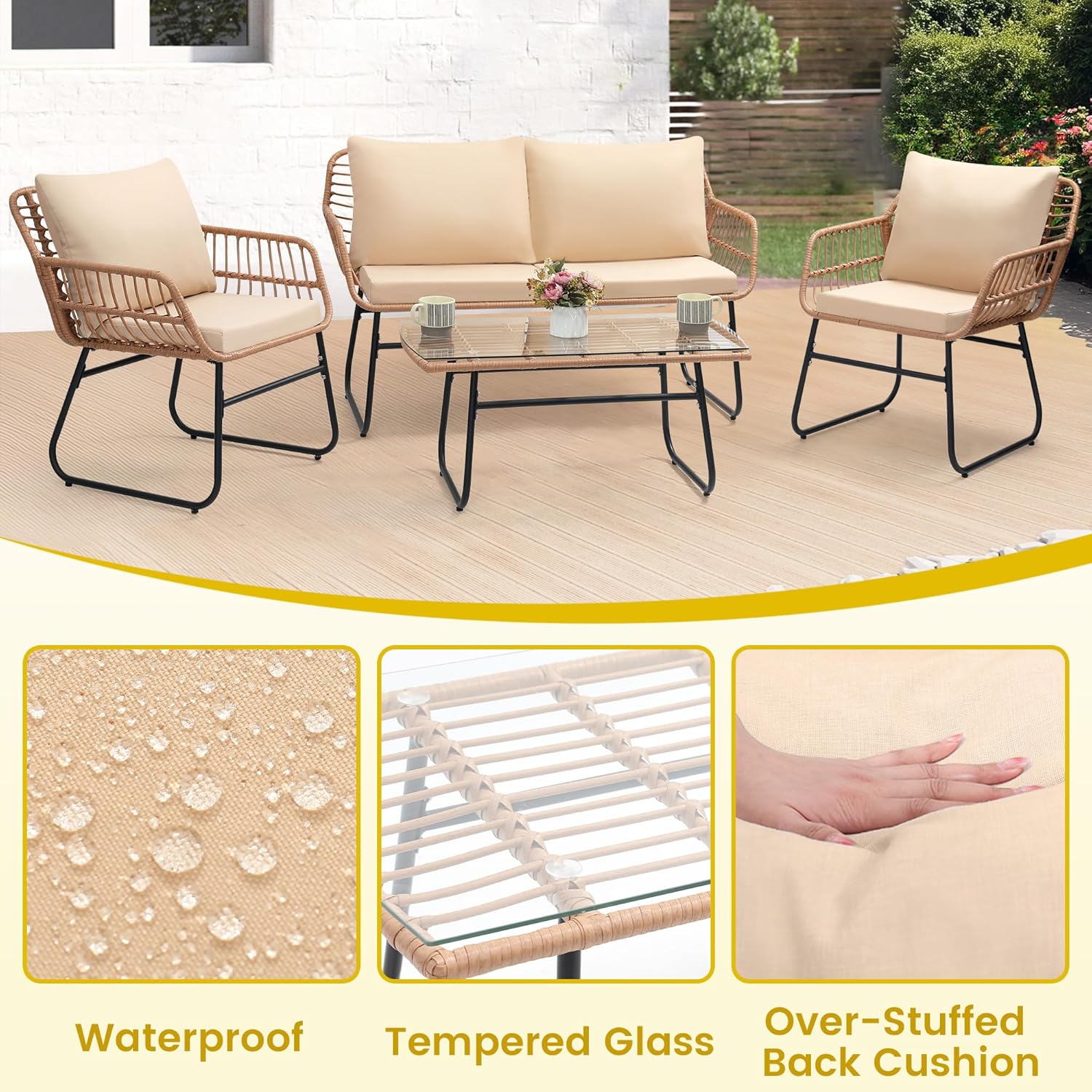 ชุดเฟอร์นิเจอร์กลางแจ้ง 4 ชิ้น - Outdoor Furniture On Sale บทวิจารณ์และราคา