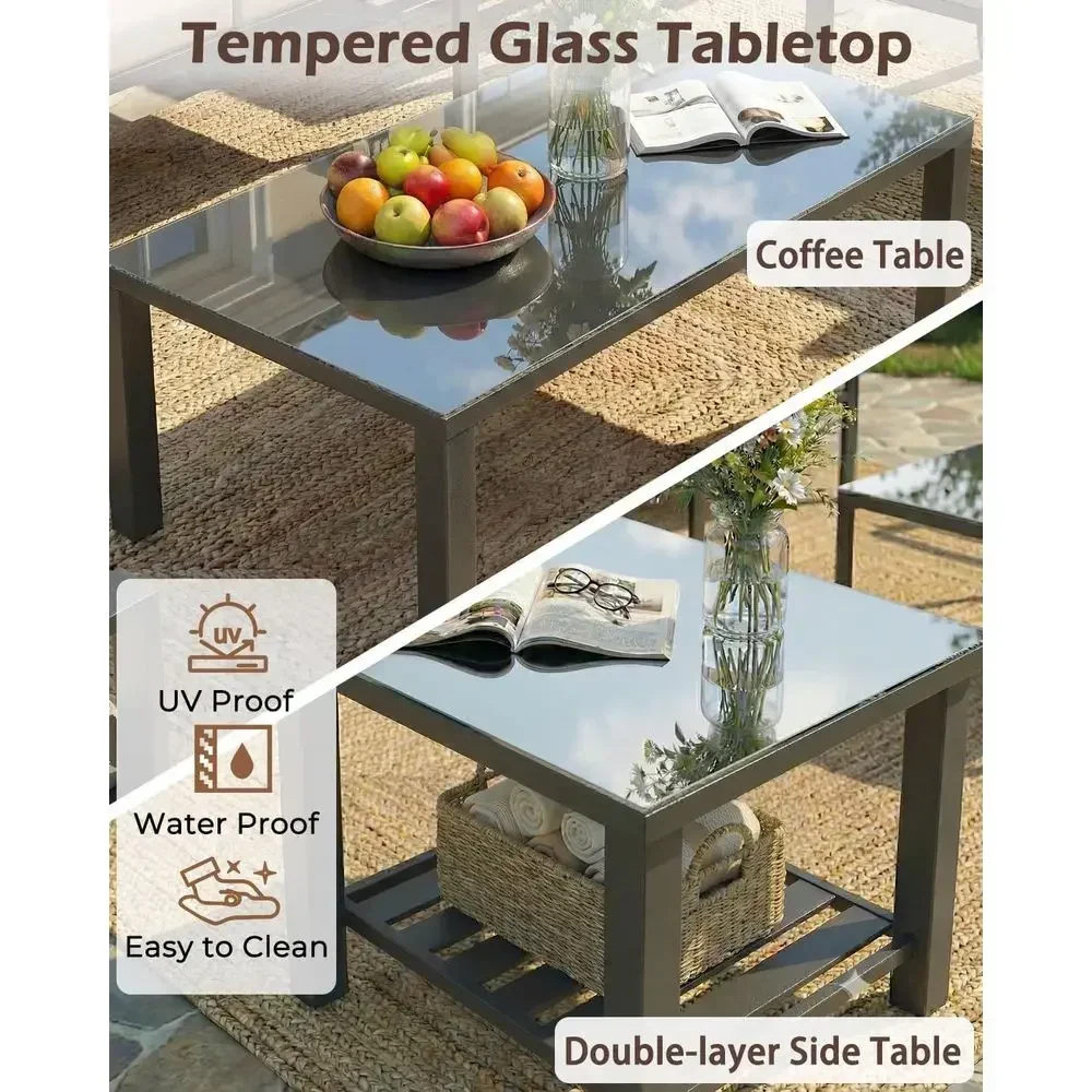 ชุดเฟอร์นิเจอร์ลานกลางแจ้ง 6 ช - Outdoor Furniture Grey บทวิจารณ์และราคา