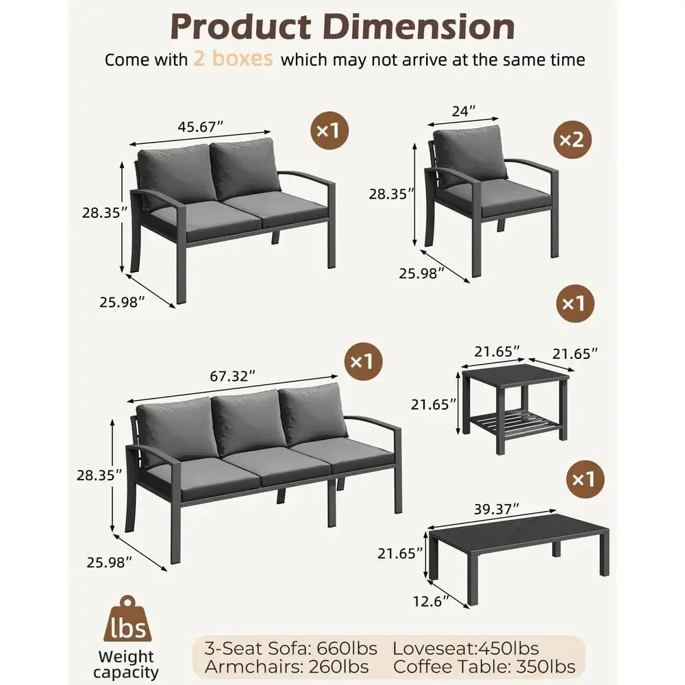 ชุดเฟอร์นิเจอร์ลานกลางแจ้ง 6 ช - Outdoor Furniture Grey บทวิจารณ์และราคา
