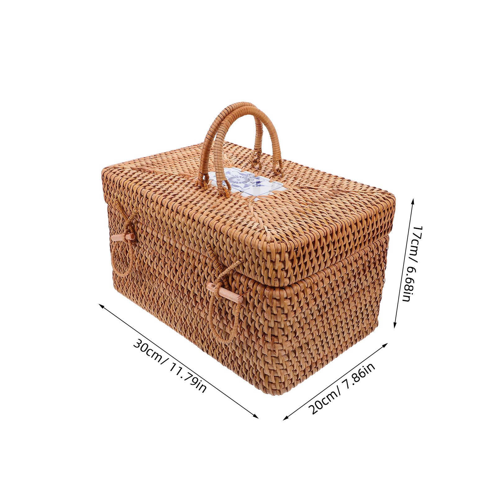 ตะกร้าปิกนิกหวายสานมือพร้อมหูจ - Garden Storage Box บทวิจารณ์และราคา
