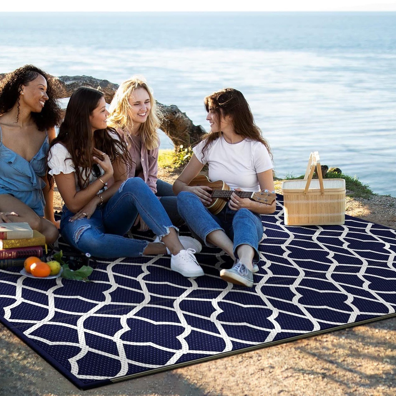 พรมปูพื้นสำหรับเต็นท์ RV พรมปิ - Outdoor Rug Waterproof บทวิจารณ์และราคา