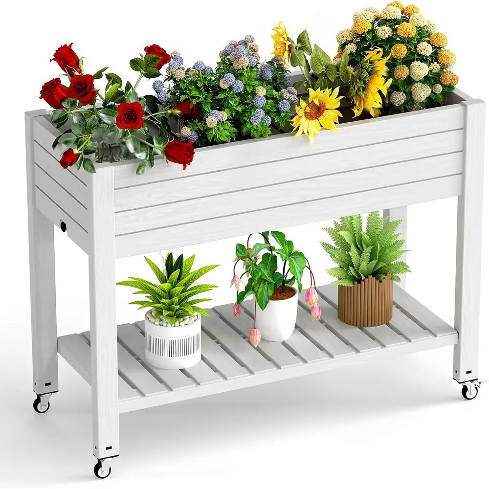 เตียงปลูกต้นไม้ยกพื้นพร้อมขาแล - Garden Storage Box บทวิจารณ์และราคา