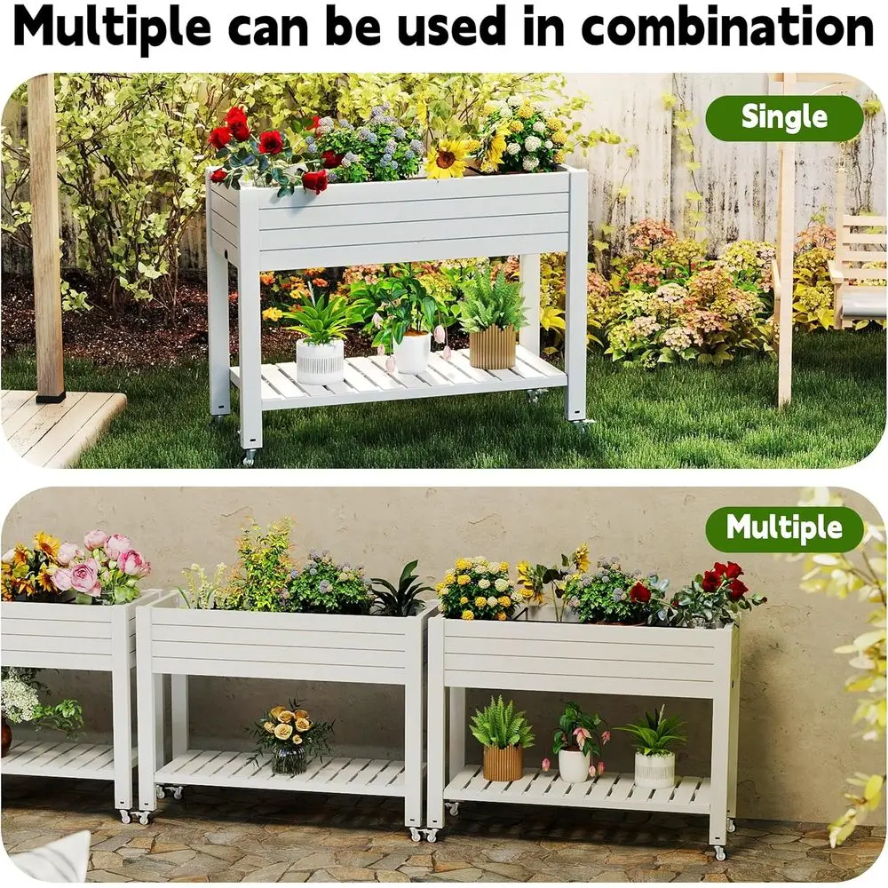เตียงปลูกต้นไม้ยกพื้นพร้อมขาแล - Garden Storage Box บทวิจารณ์และราคา